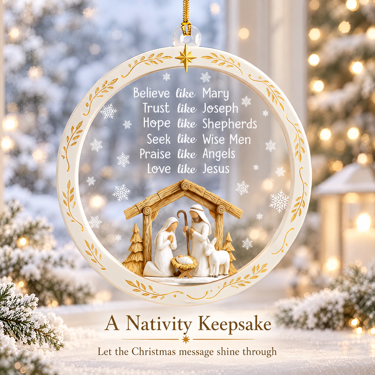 Nativity Scene Christmas Ornament