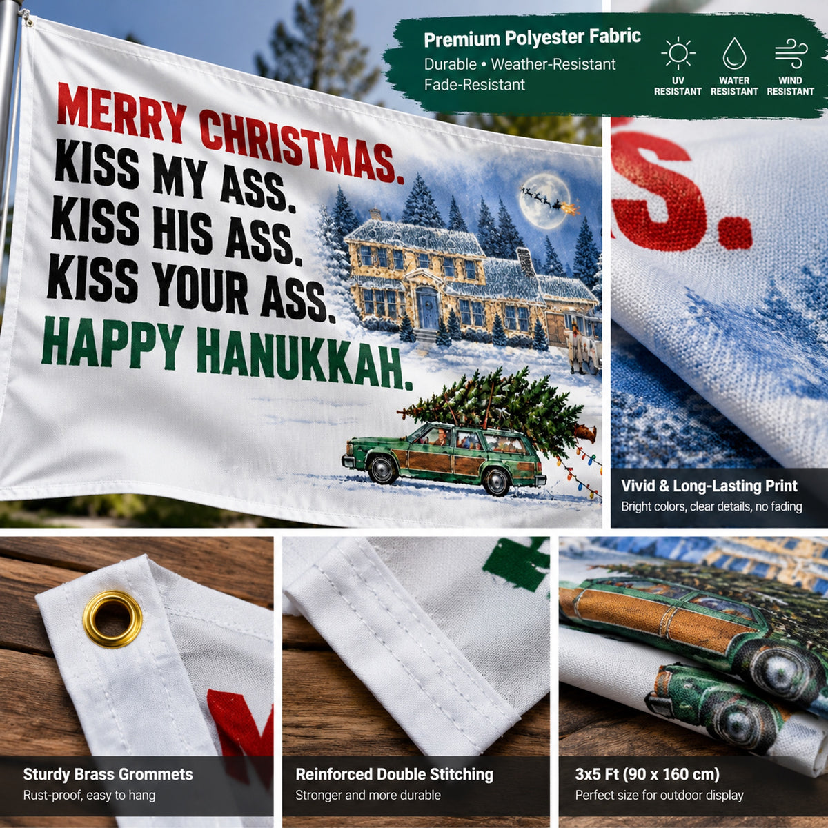 Funny Christmas Flag ๐ 3x5 Ft Flags