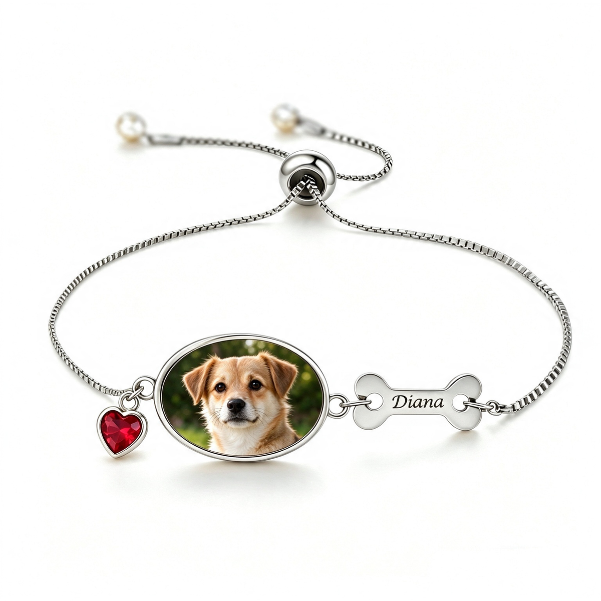 Personalized Pet Photo Bracelet with Custom Name