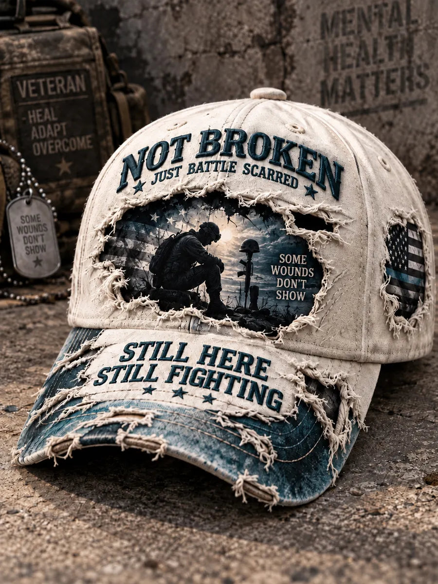 Veteran Mental Health Awareness PTSD Printed Baseball Cap