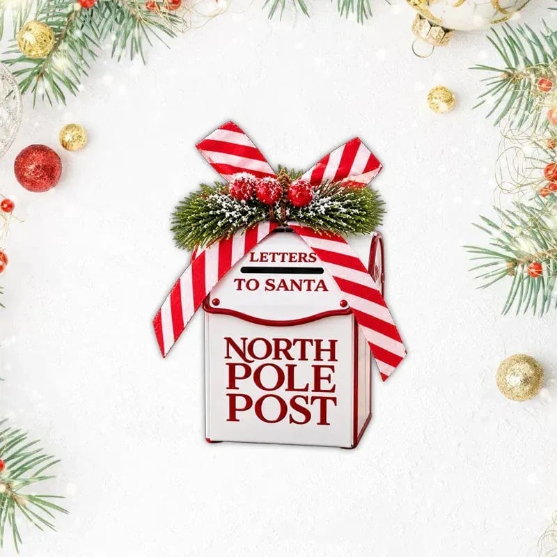๐
๐ Santaโs North Pole Post Box โ Christmas Mailbox Ornament & Sweet Surprise Gift Box ๐