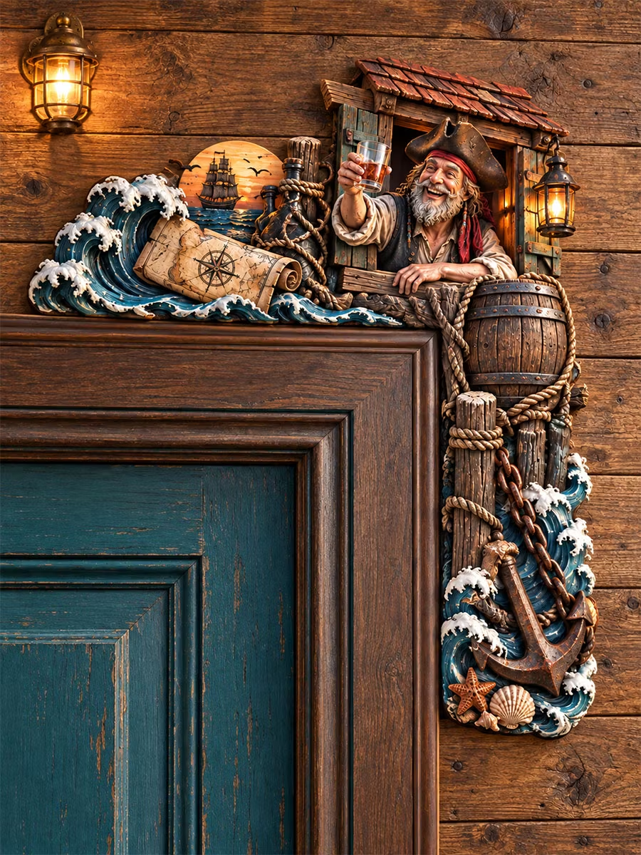 Cheers Pirate Tavern & Anchor Door Frame Corner Decor