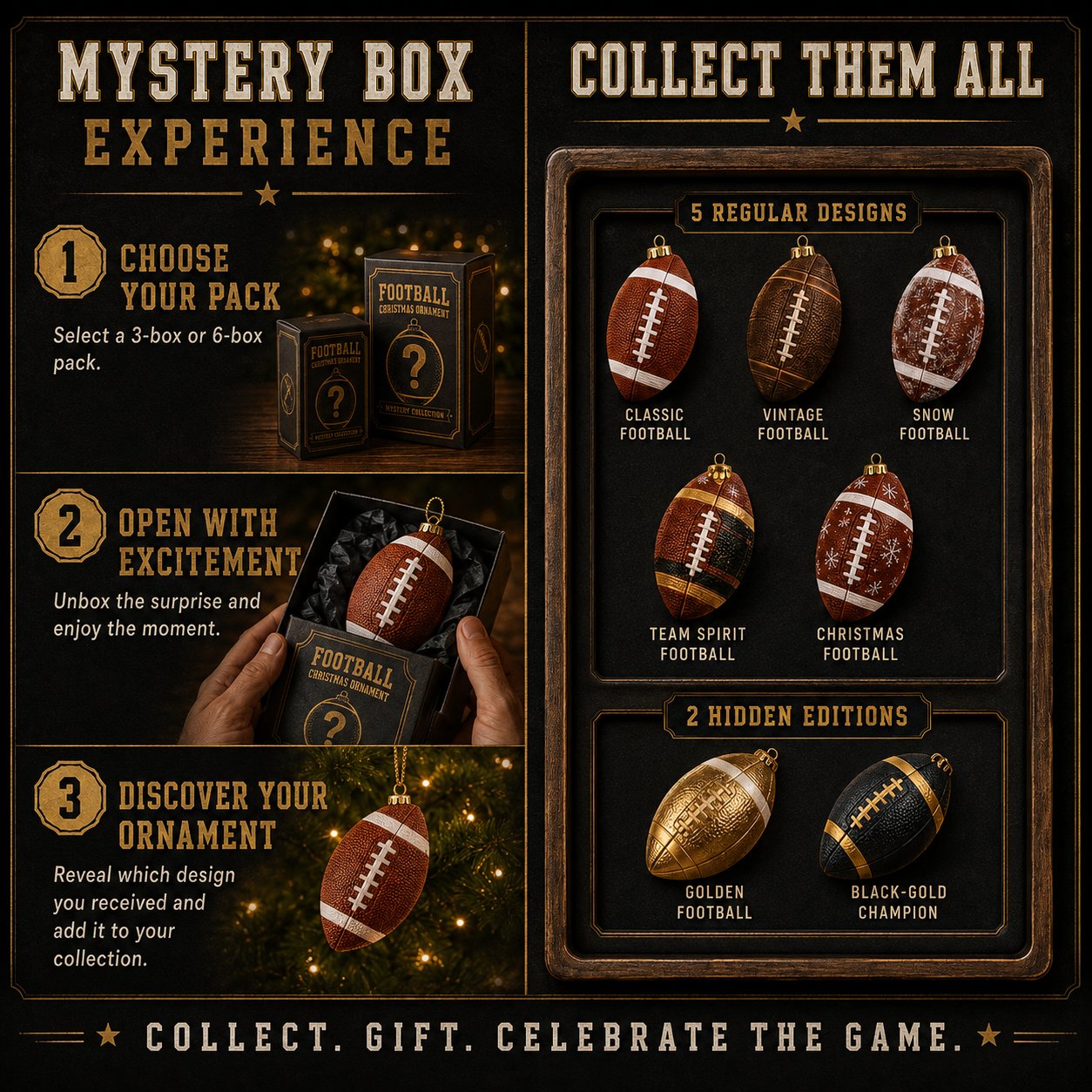 π A Christmas Ornament Collection Made For Football Lovers