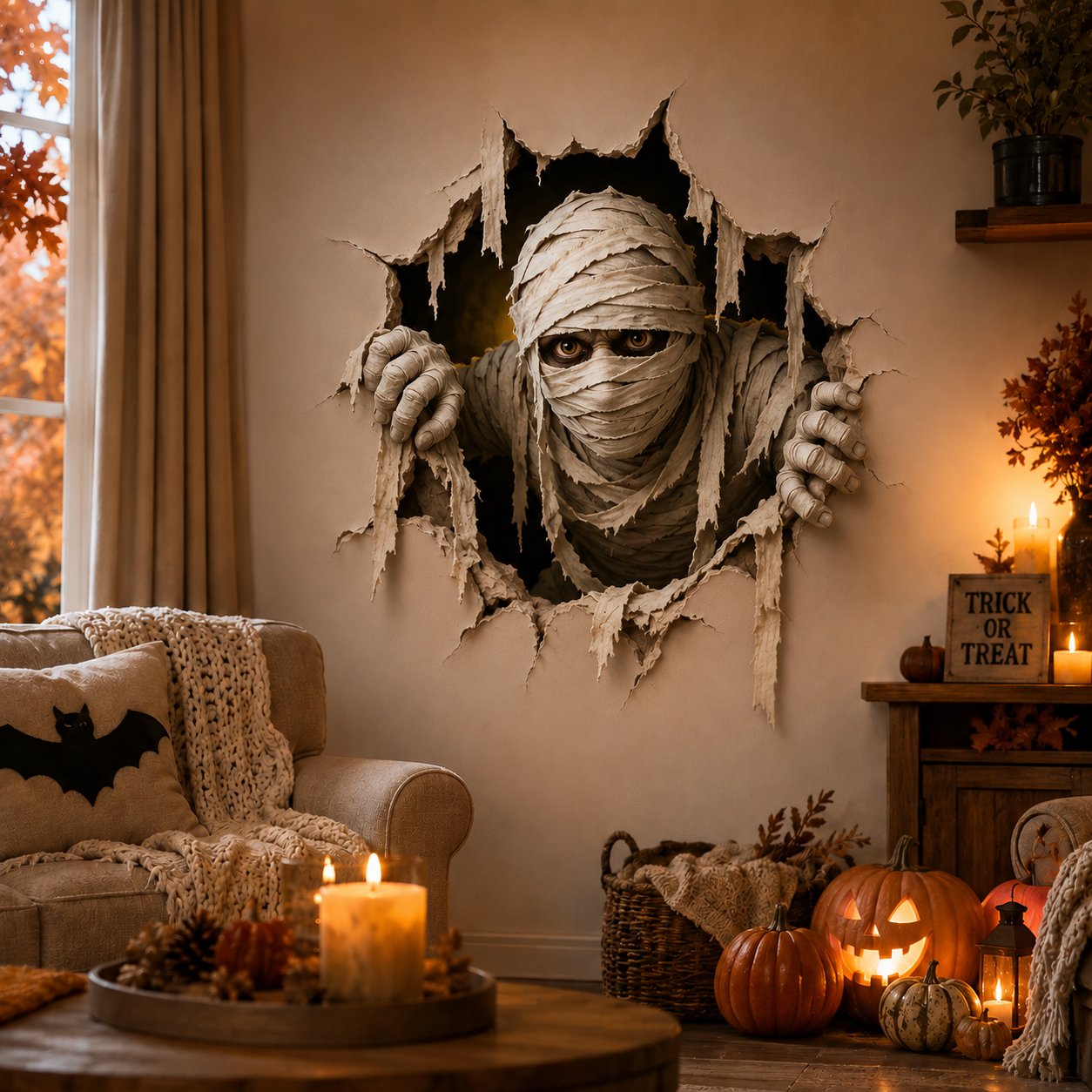 π₯ Last Day 50% OFF - Halloween Break-In 3D Wall Decals