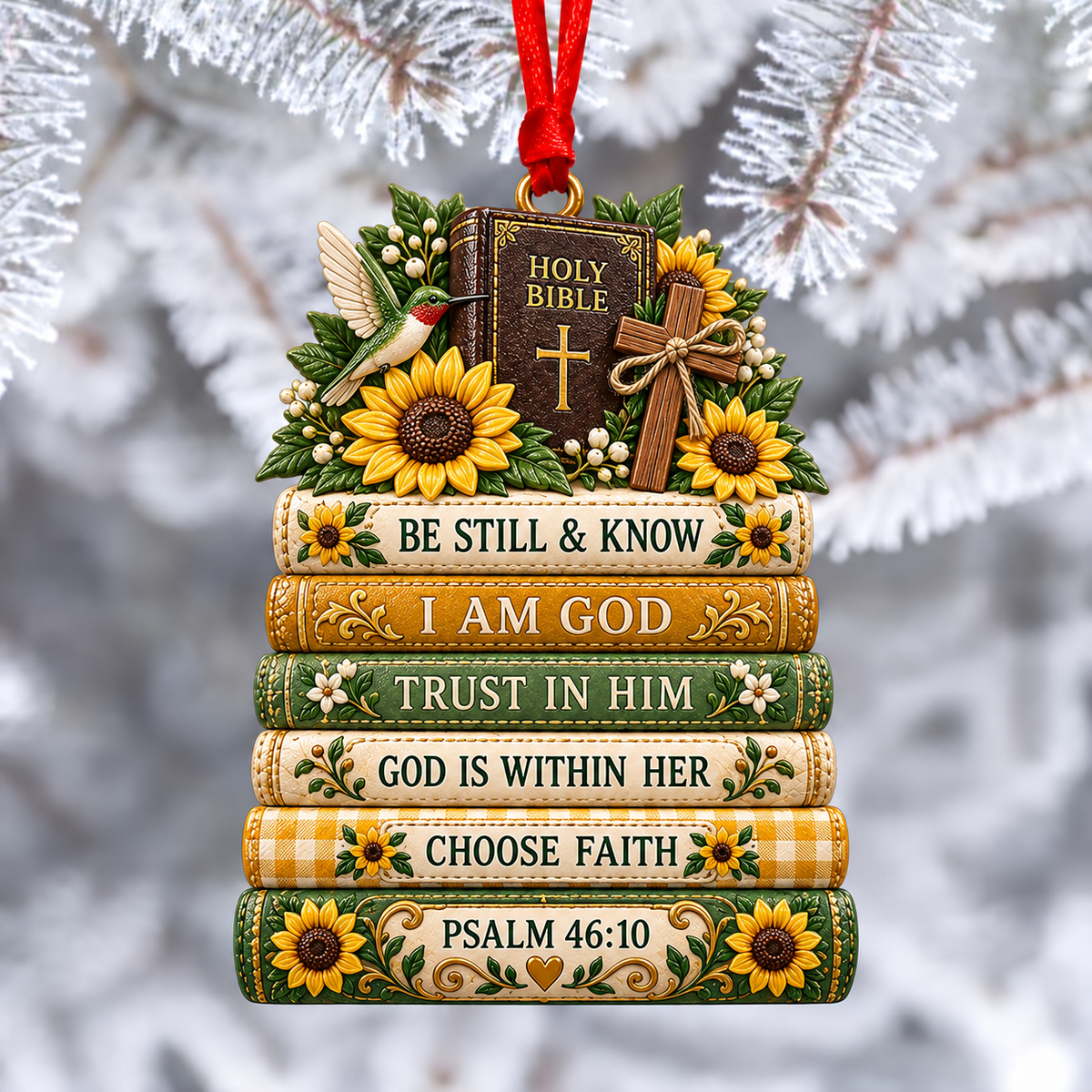 βοΈ Bible Faith Christmas Acrylic Ornament Collection
