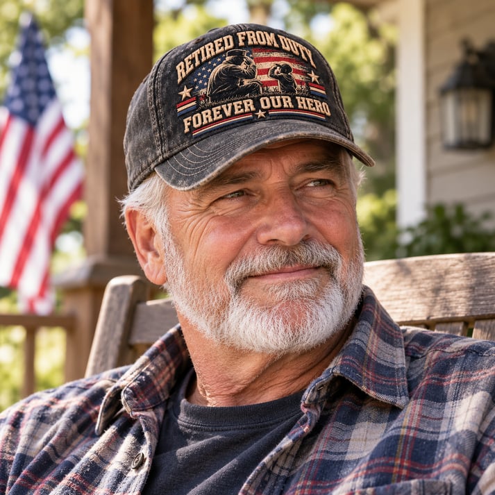 πΊπΈ Forever Our Hero β Veteran & Grandpa Tribute Cap | 2 Meaningful Designs