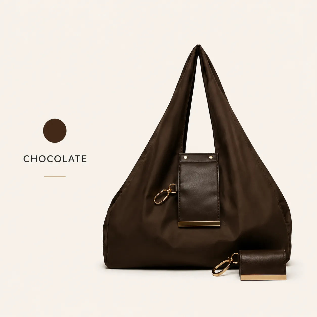 Transformable Bag β Stylish Vegan Leather Tote & Keychain Charm