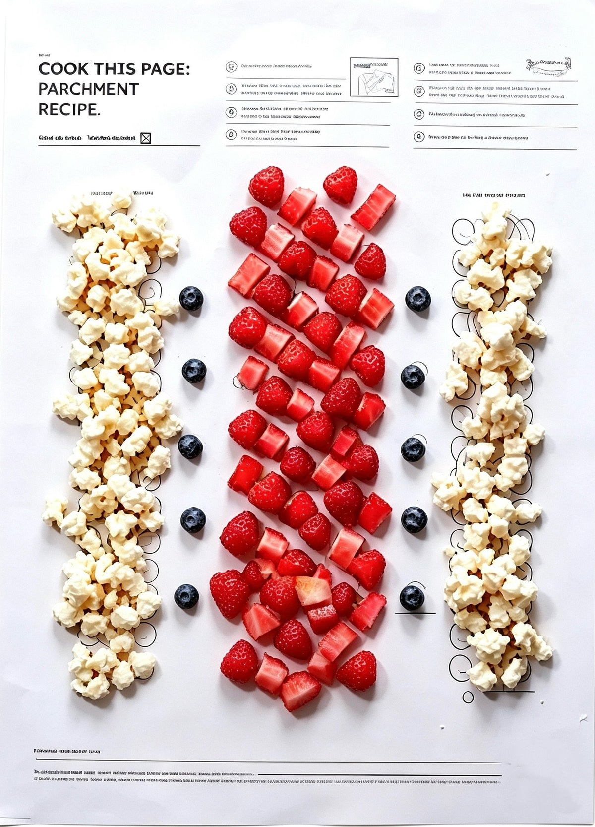 Recipe‐Printed Baking Paper Convenient Home Oven Cooking Sheet