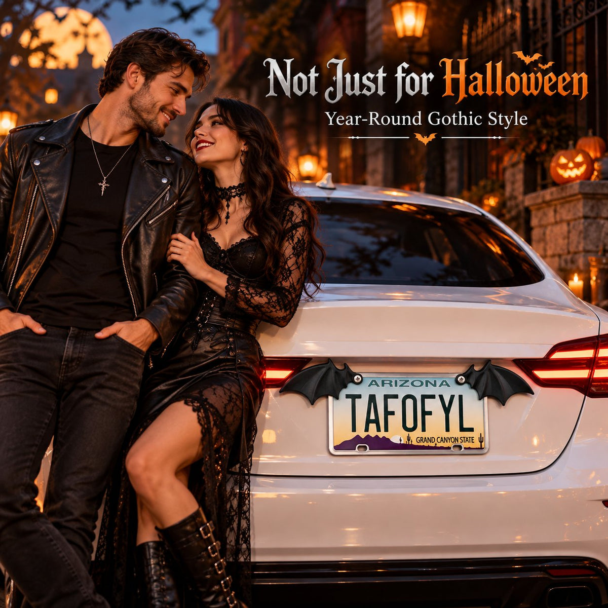 π₯HOT SALE 49% OFF - π¦ Spooky Bat Wing License Plate Decor β Give Your Ride a Halloween Twist! π(1 Pair)