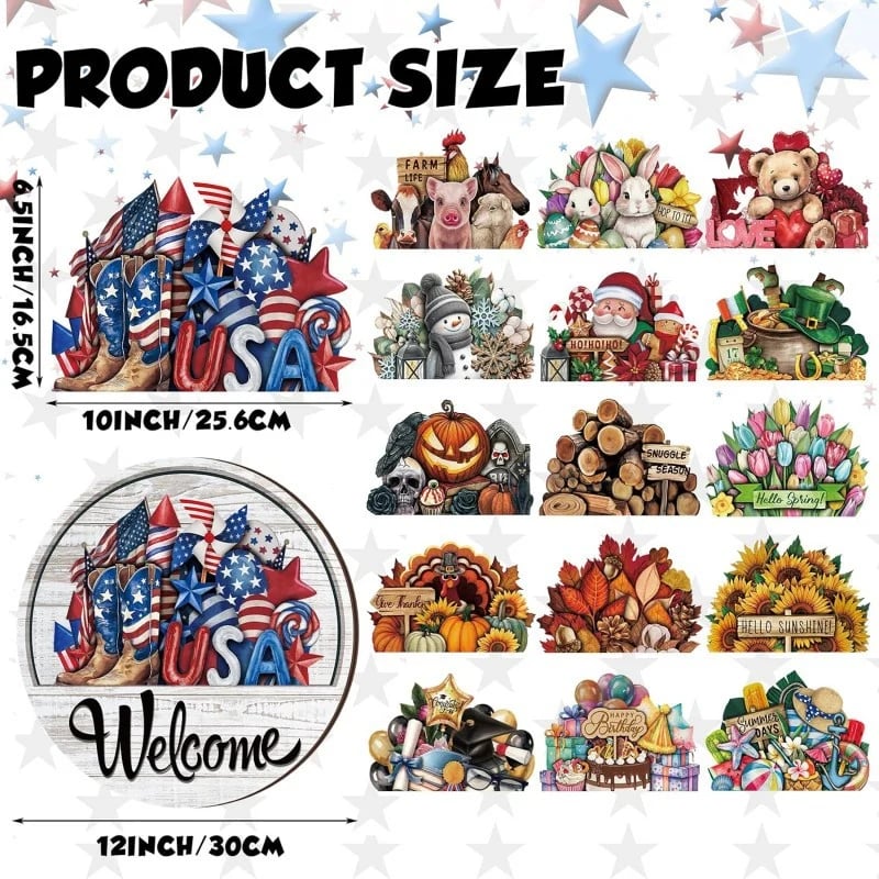 🔥 LIMITED-TIME 49% OFF — 16 Pcs Interchangeable Welcome Sign for Front Door