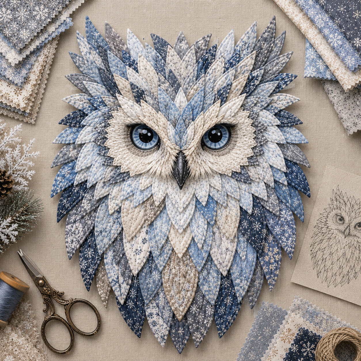 π₯ LAST DAY 49% OFF - π¦ Layered Fabric Owl Wall Art DIY Kit β Relaxing Craft, Beautiful Results
