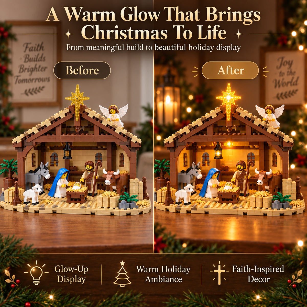 β³ Last Day 50% OFF β πThe Nativity Story Building Block Set