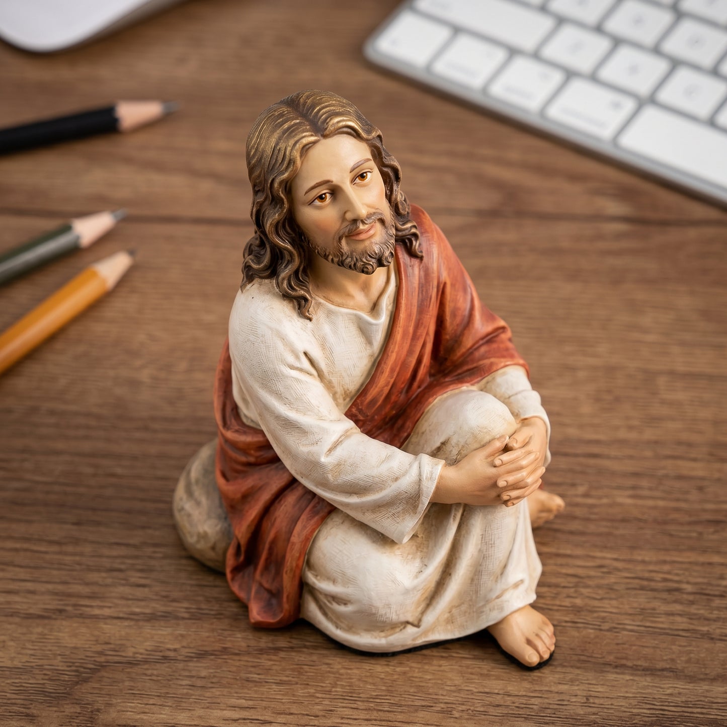 π "Quiet Moments" Sitting Jesus Figurine | Your Everyday Desk & Home Companion ποΈ