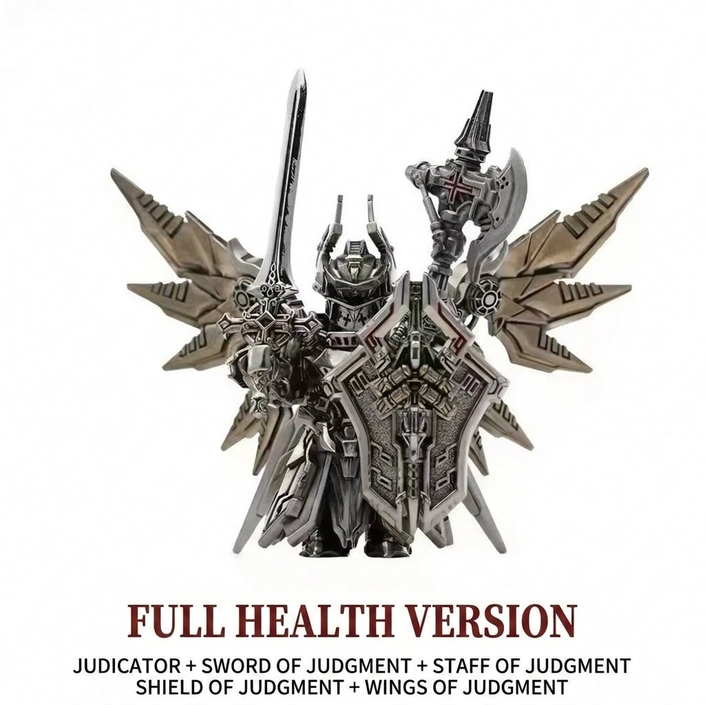 Mech Justicar Metal Mini Figurine | Interchangeable Magnetic Weapons & Wings