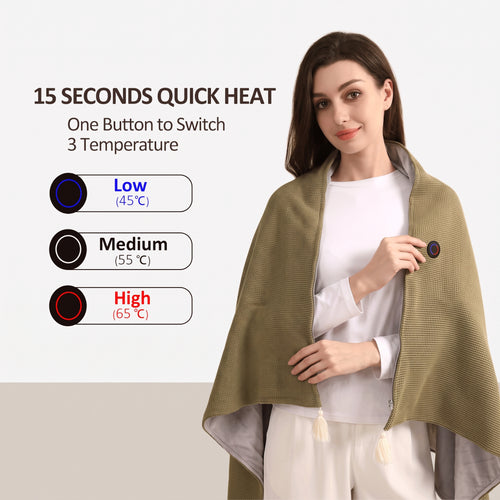 🔥 Christmas Sale — 50% OFF! ❄️ Stay Warm All Winter — Portable Electric Heated Blanket Shawl