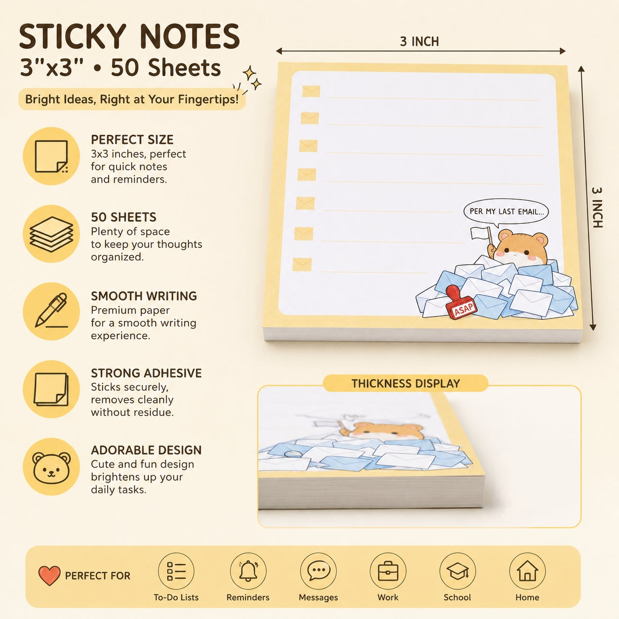 Ultimate Office Survival Sticky Notes | Funny Animal Memo Pads | Perfect Coworker Gift & Stocking Stuffer 🎄