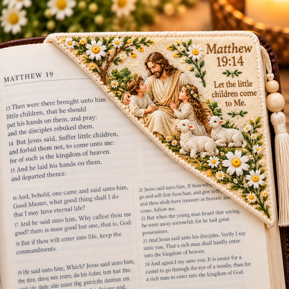 ✝️ Embroidered Bible Corner Bookmarks