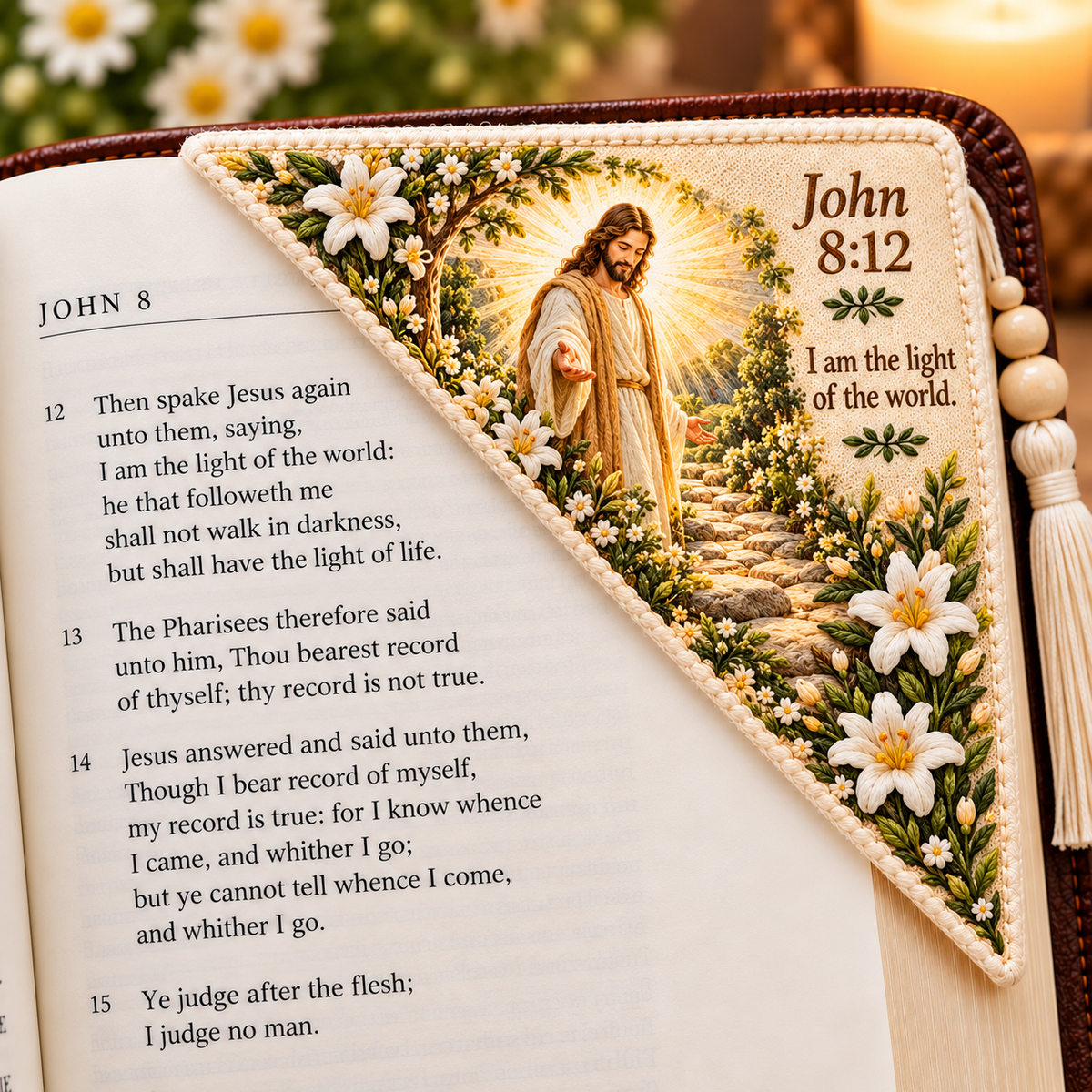 ✝️ Embroidered Bible Corner Bookmarks