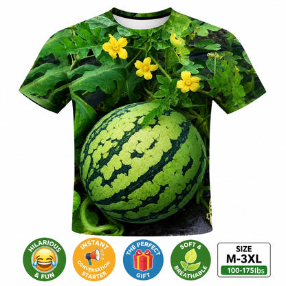 The Legendary 3D Watermelon "Dad Bod" Shirt 🍉 | Hilarious Belly Optical Illusion Tee | The Ultimate Summer Gag Gift