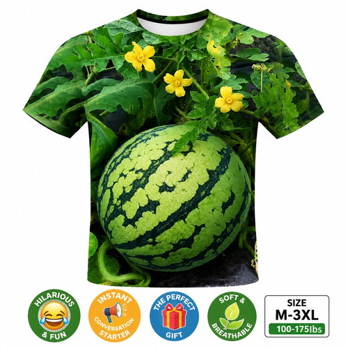 The Legendary 3D Watermelon "Dad Bod" Shirt 🍉 | Hilarious Belly Optical Illusion Tee | The Ultimate Summer Gag Gift