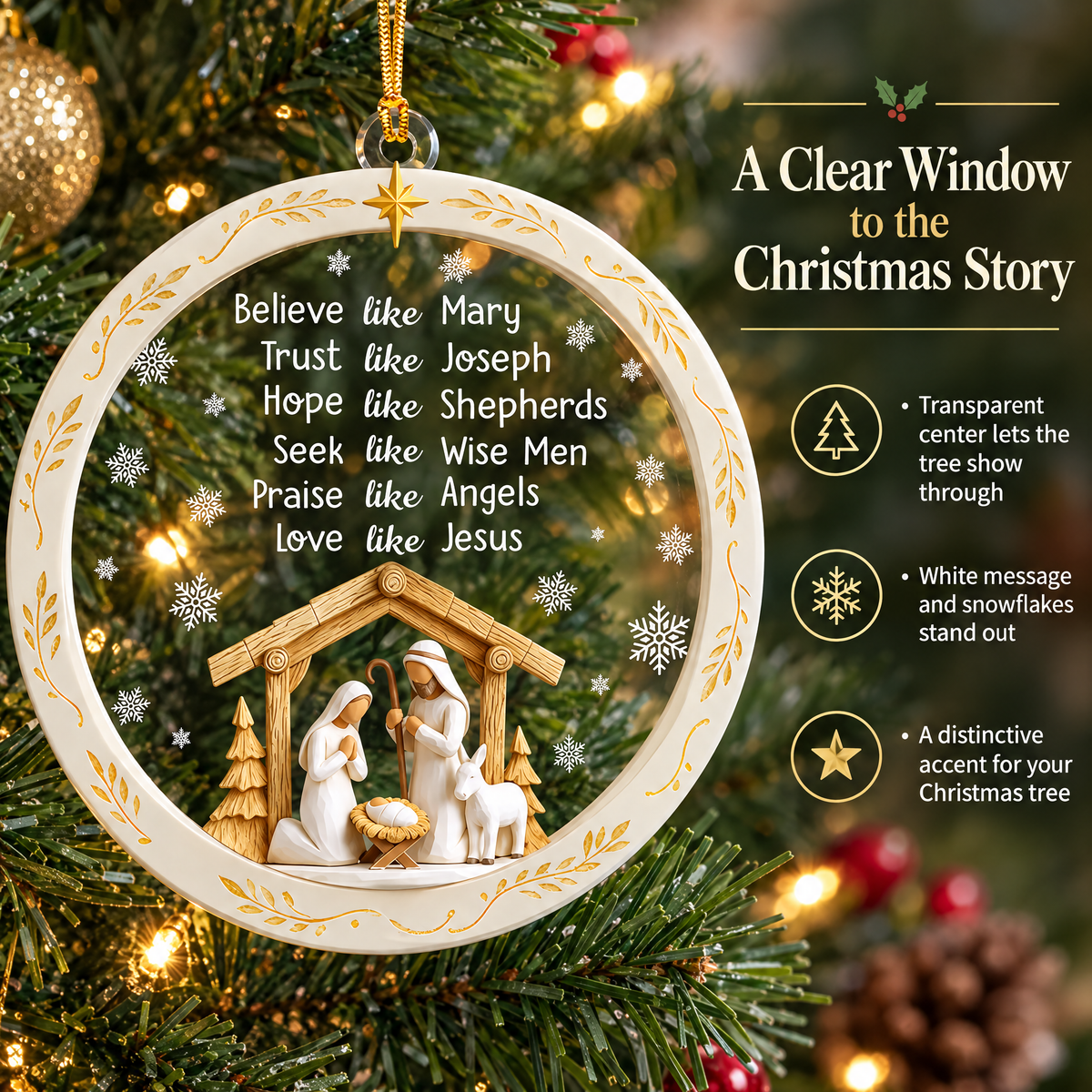 Nativity Scene Christmas Ornament