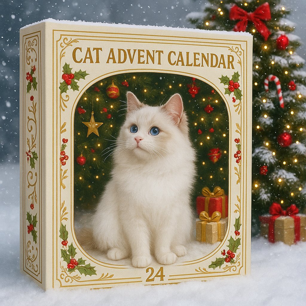 🐱🎄 24 Days of Christmas Cats Advent Calendar – 24 Collectible Festive Cat Surprises
