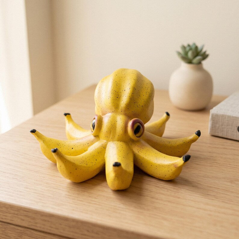 The "Octo-Nana" 🐙🍌 – Quirky Banana Octopus Resin Desk Buddy & Figurine | Funny Gag Gift