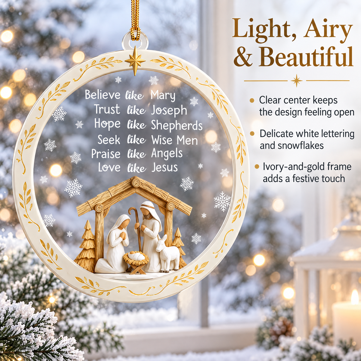 Nativity Scene Christmas Ornament