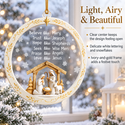 Nativity Scene Christmas Ornament