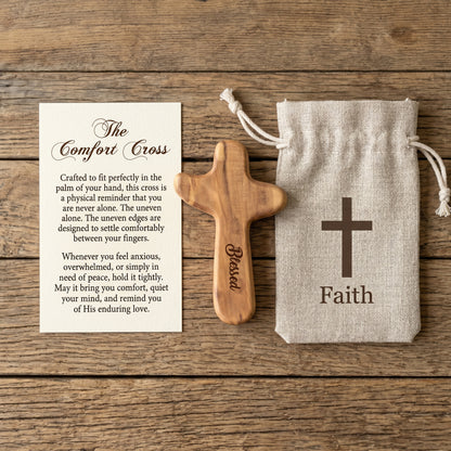 The Handheld Comfort Cross | A Tangible Reminder of Peace & Faith 🕊️✝️