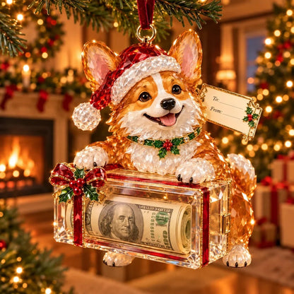 🎄 Christmas Cash Gift Ornament | 20 Crystal-Style Designs with Money Holder & Gift Tag 🎁