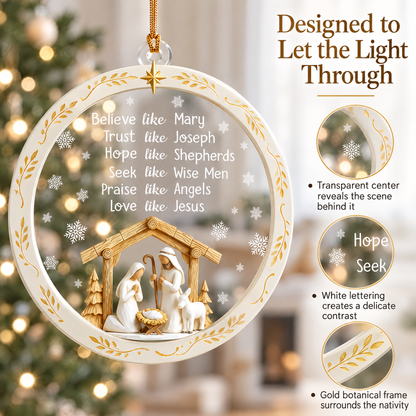 Nativity Scene Christmas Ornament