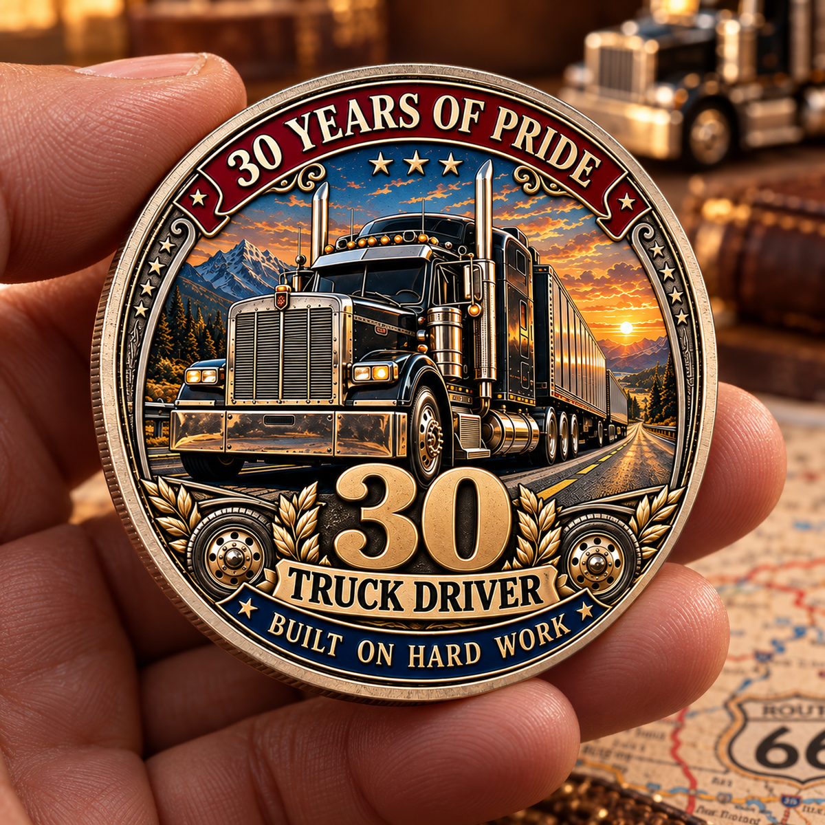 🚛 Truck Driver 30 Years of Pride Commemorative Challenge Coin