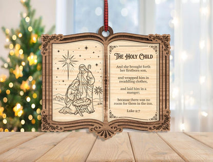 🔥Last Day 50% OFF -✨ The Greatest Story Ever Told... Right on Your Tree! | Nativity Story Wooden Bible Ornaments 📖🎄