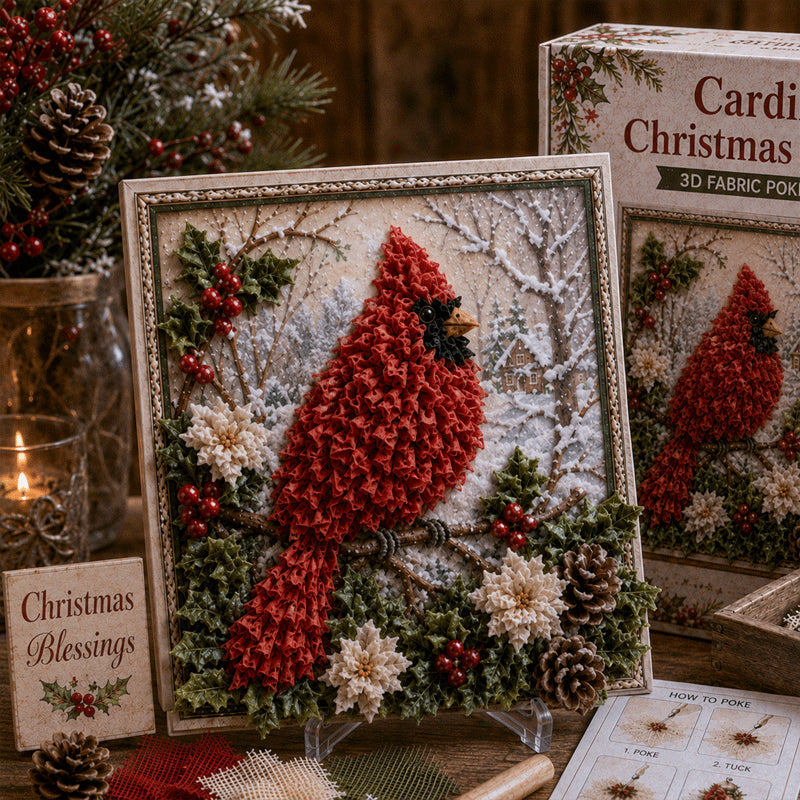 🔥Last Day 50% Off 🎁 3D-kerststof-poke-art-set