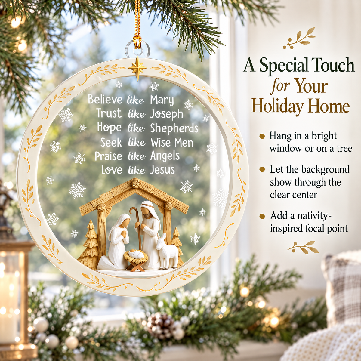 Nativity Scene Christmas Ornament