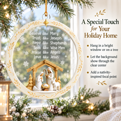 Nativity Scene Christmas Ornament