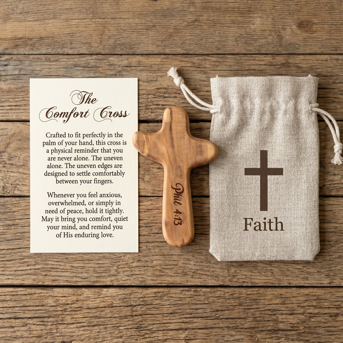 The Handheld Comfort Cross | A Tangible Reminder of Peace & Faith 🕊️✝️