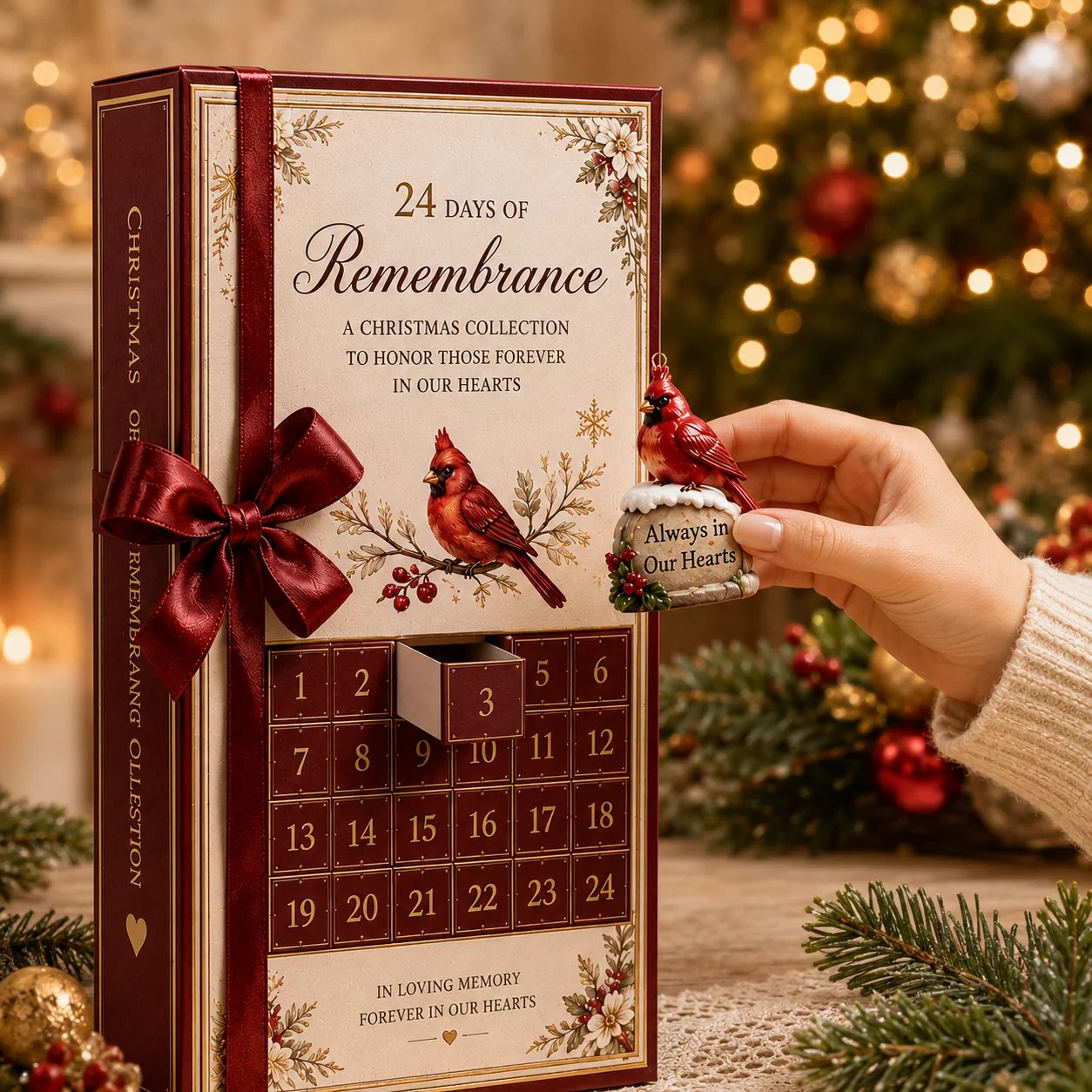 24 Days of Remembrance — Cardinal Christmas Ornament Collection & Keepsake Box 🕊️❤️