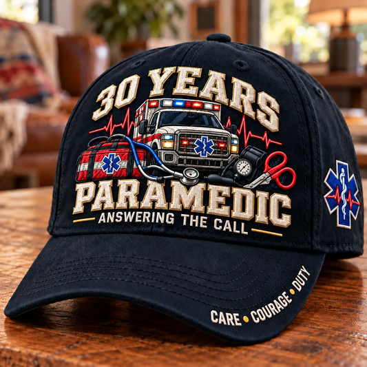 🚑 30 Years Answering The Call Paramedic Milestone Baseball Cap