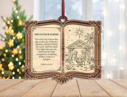 🔥Last Day 50% OFF -✨ The Greatest Story Ever Told... Right on Your Tree! | Nativity Story Wooden Bible Ornaments 📖🎄