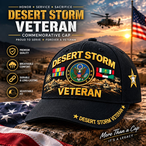 Desert Storm Veteran Cap – Your Service. Your Pride. (1991–2026 – 35TH ANNIVERSARY)