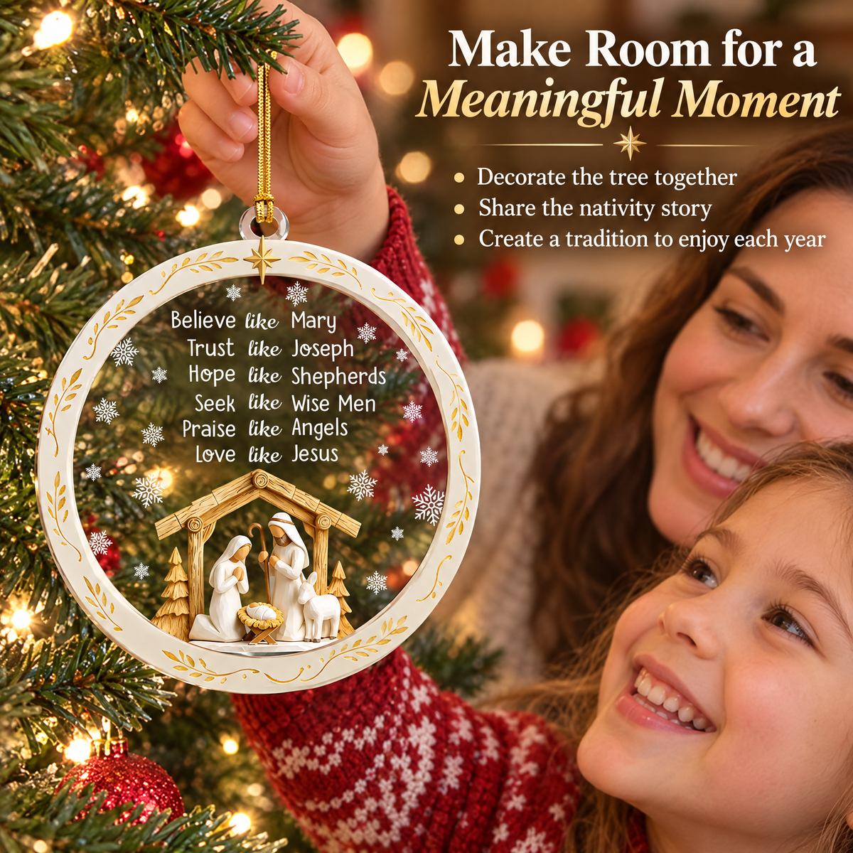 Nativity Scene Christmas Ornament