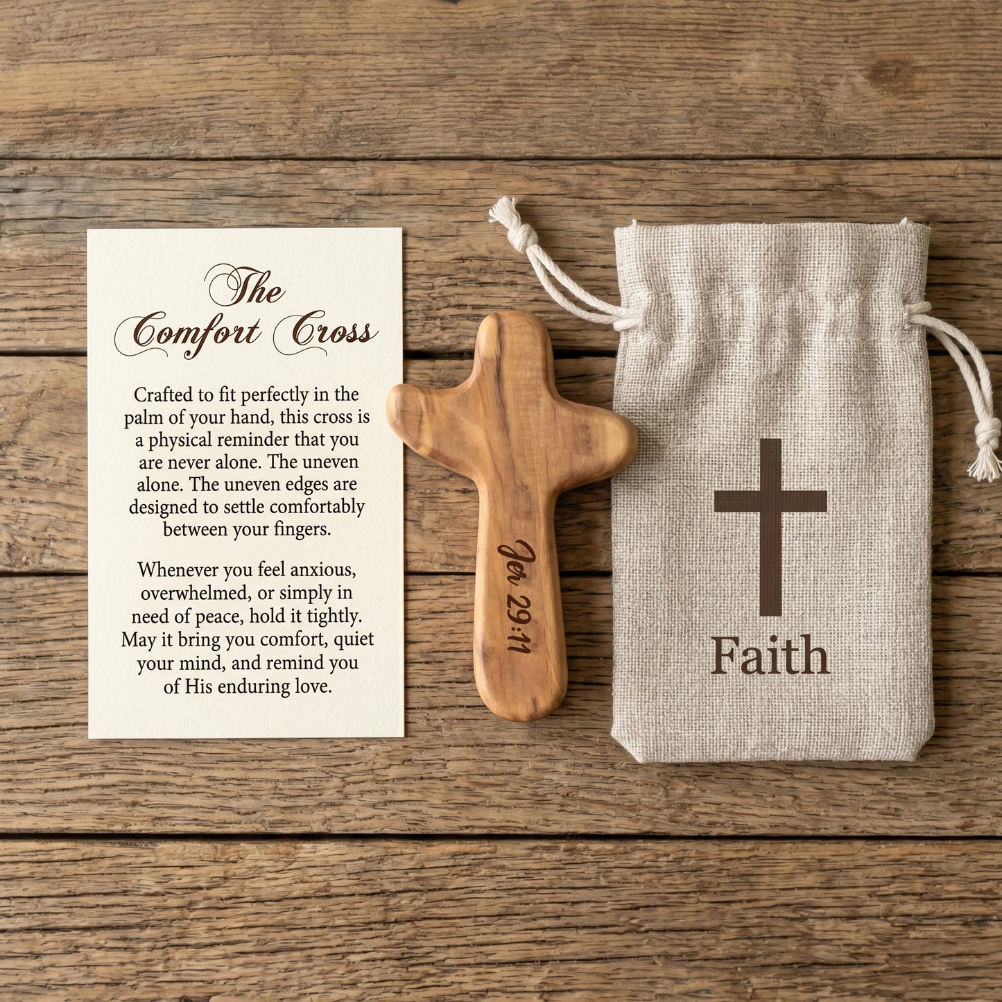 The Handheld Comfort Cross | A Tangible Reminder of Peace & Faith 🕊️✝️