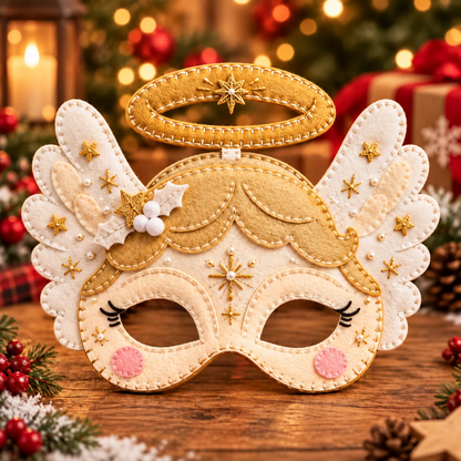 🎄 Handmade Christmas Felt Masks | Cute Holiday Party Costumes & Festive Dress-Up Accessories
