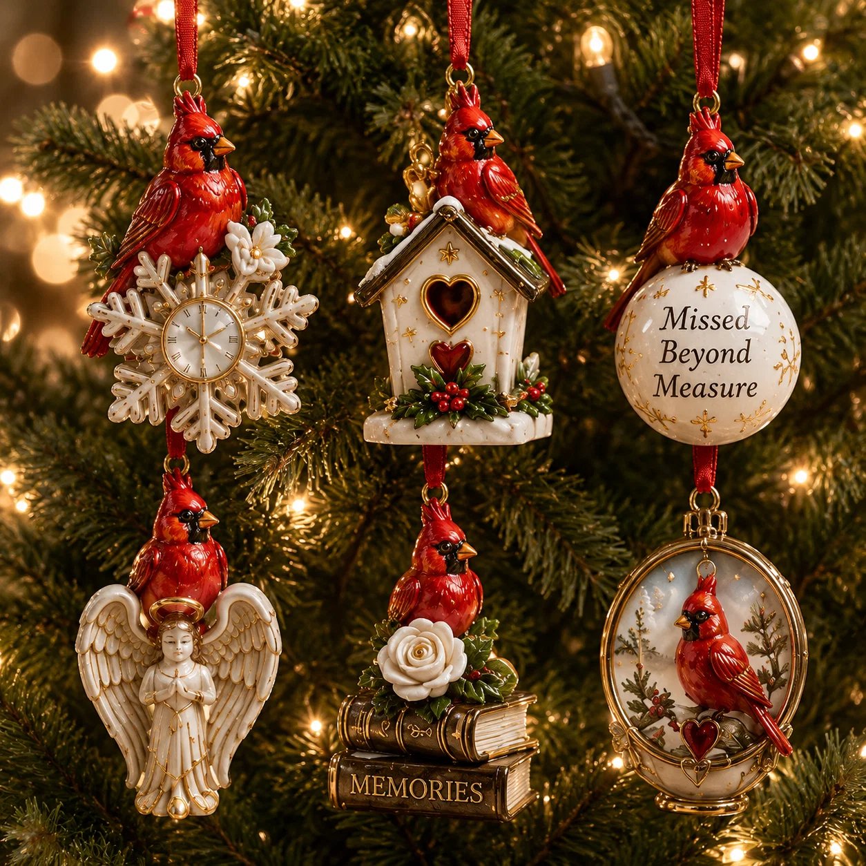 24 Days of Remembrance — Cardinal Christmas Ornament Collection & Keepsake Box 🕊️❤️