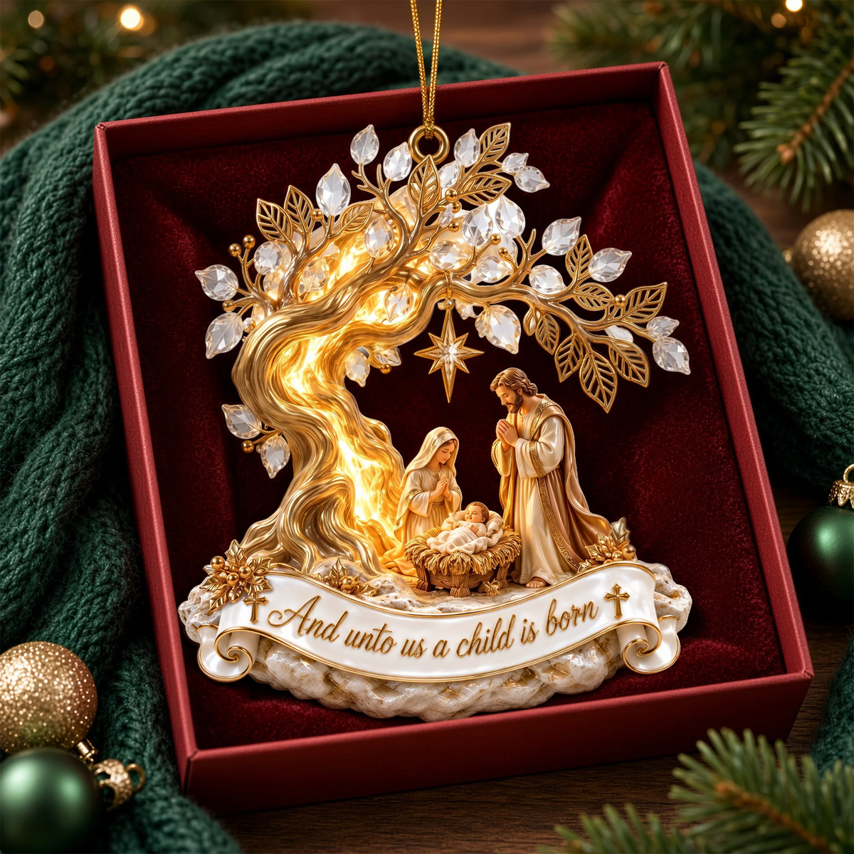 Personalized Precious Moment Nativity Ornament