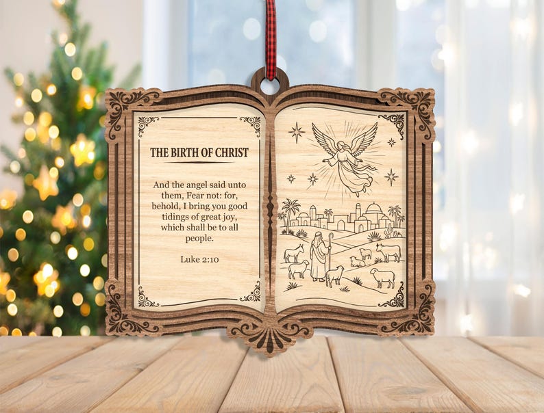 🔥Last Day 50% OFF -✨ The Greatest Story Ever Told... Right on Your Tree! | Nativity Story Wooden Bible Ornaments 📖🎄
