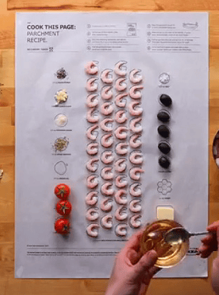 Recipe‐Printed Baking Paper Convenient Home Oven Cooking Sheet