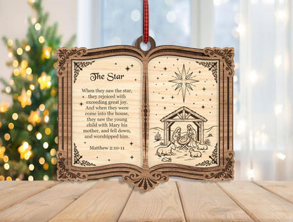 🔥Last Day 50% OFF -✨ The Greatest Story Ever Told... Right on Your Tree! | Nativity Story Wooden Bible Ornaments 📖🎄